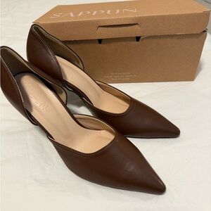 Women's Brown Leather Heels